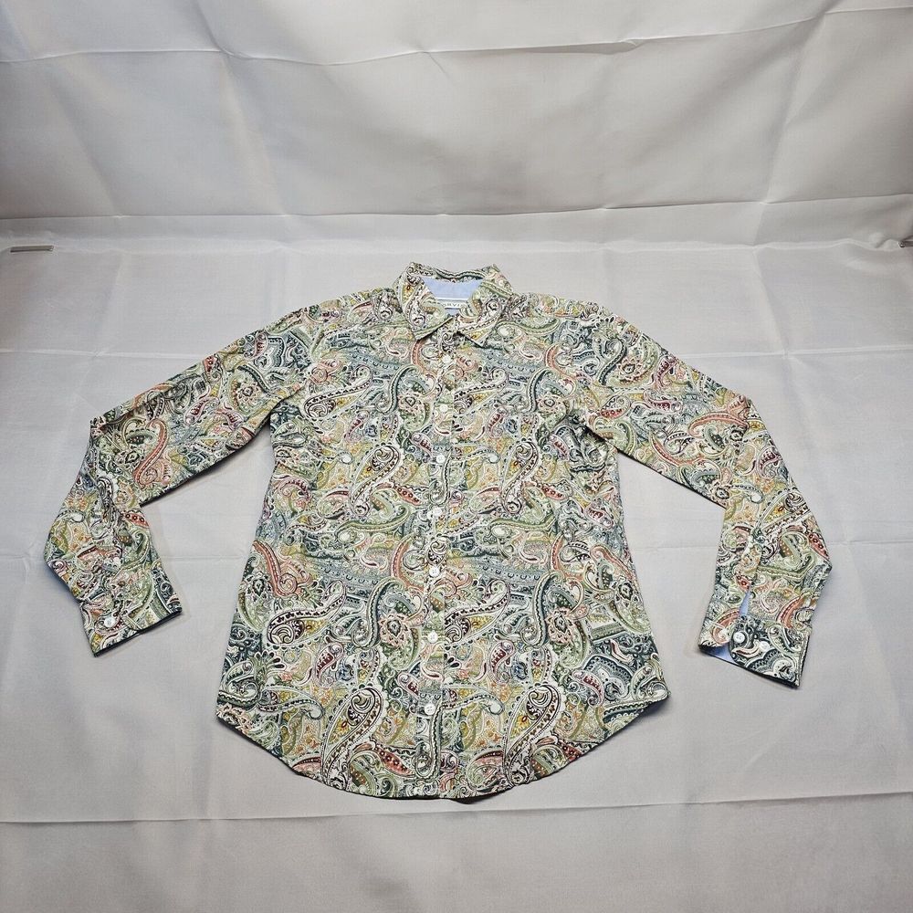 Orvis Womens Button Down Paisley Print Top‎ Size 6